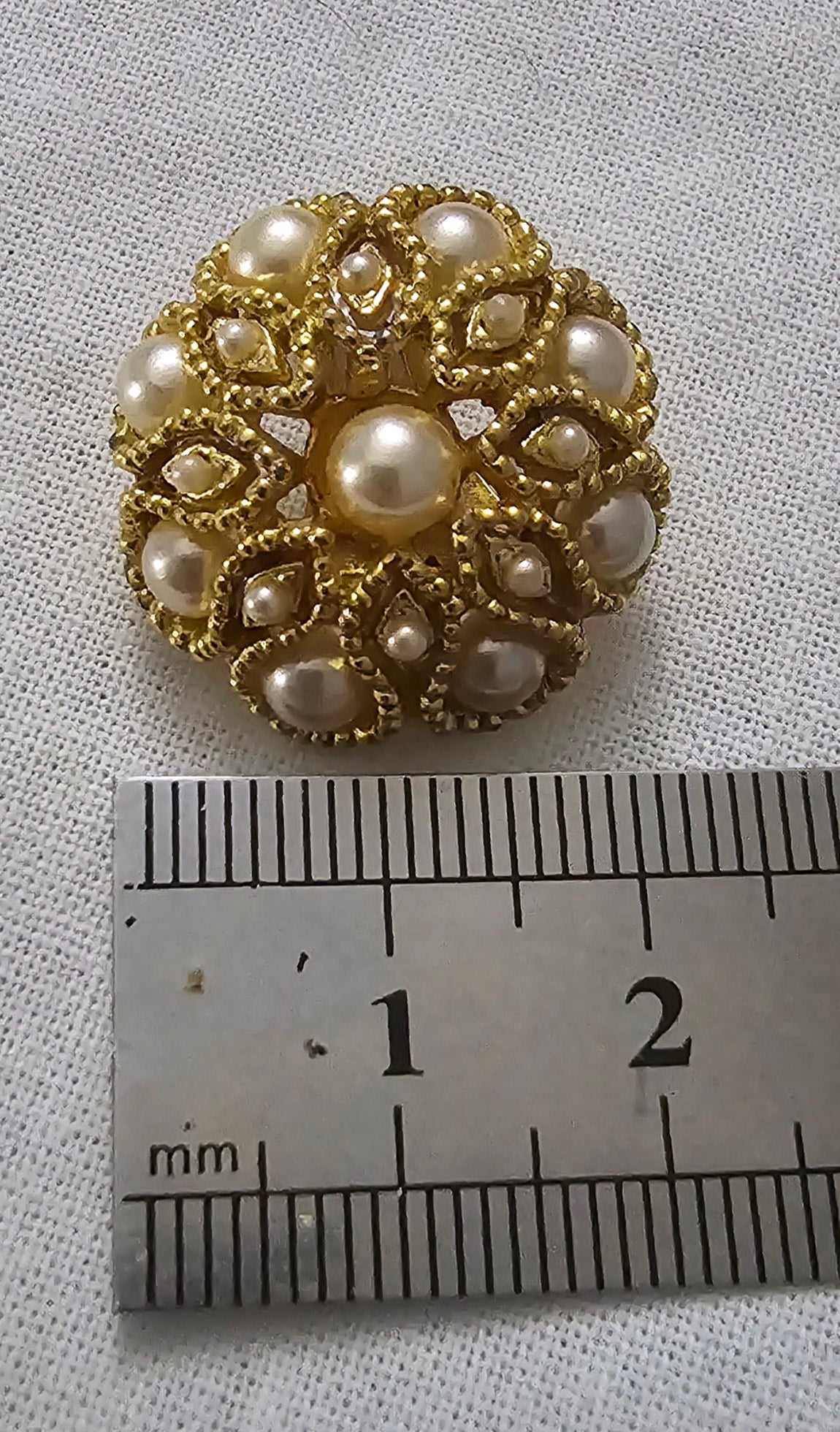 Vintage gold and faux pearl earrings