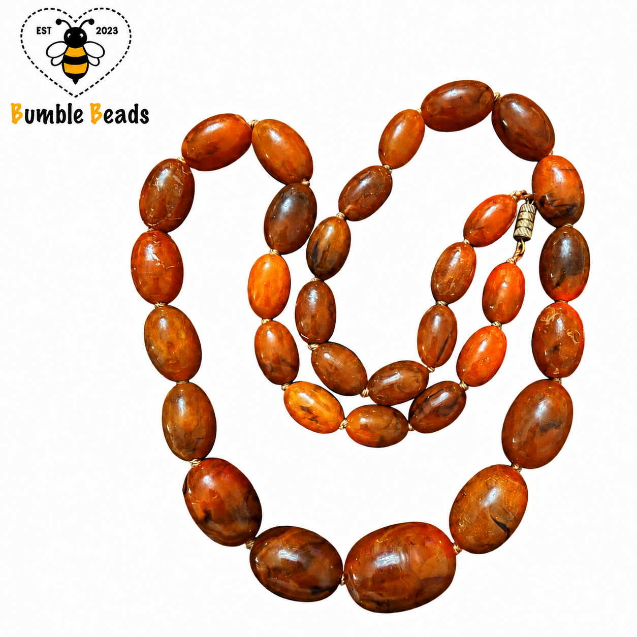 Antique Natural Butterscotch Cognac Baltic Amber Graduated Necklace – 72g, 30 Inches from 1920’s - 1930’s