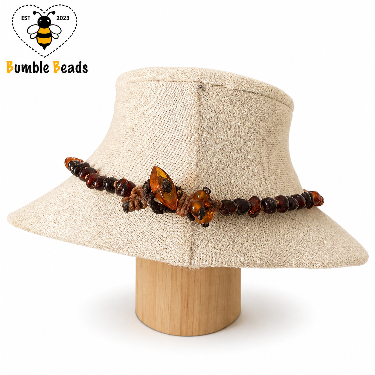Vintage Long Honey and Cognac Amber Bead Necklace – Hand Knotted